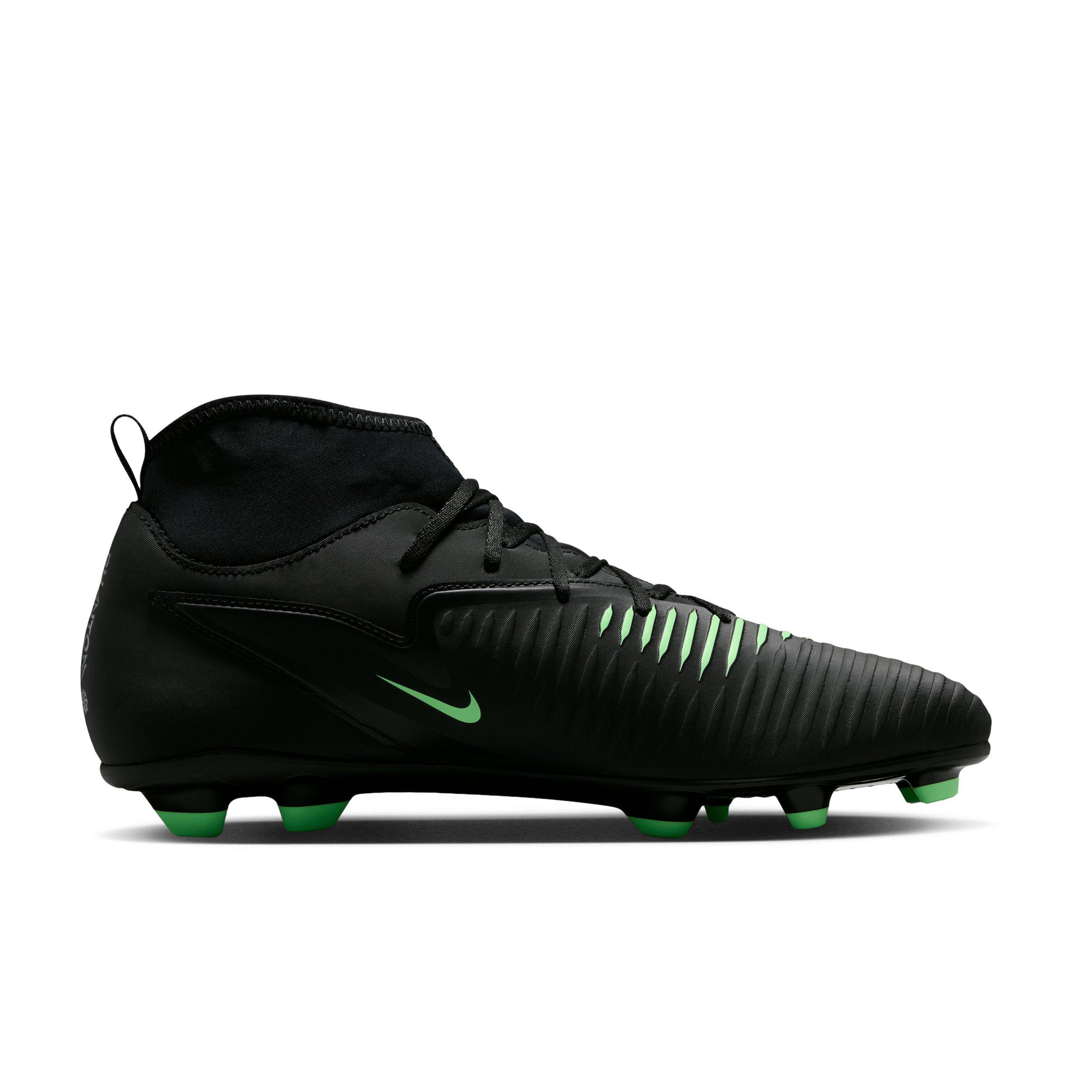 Nike Phantom 6 High Club MG "Black/Black/Illusion Green" Men's Soccer Cleat - BLACK/BLACK/GREEN